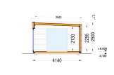 Gartenbüro PREMIUM (Extra Isoliert, 34 mm + Holzverschalung), 7x4 m, 28 m² specification 6