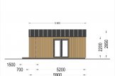 Gartenhaus aus Holz PIA (Elementbauweise), 5x5 m, 25 m² specification 3