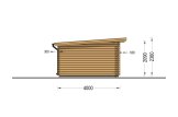 Gartenhaus aus mit Flachdach Holz DREUX (44 mm), 5x4 m, 20 m² specification 3