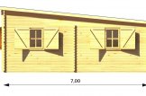 Blockhaus mit Flachdach UZES (120 mm), 70 m² specification 1