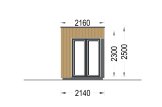 Gartenbüro PREMIUM (34 mm + Holzverschalung), 2x2 m, 4 m² specification 2