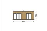 Modern Gartenhaus PREMIUM (Isoliert, 34 mm + Holzverschalung), 6.5x4.5 m, 30 m² specification 2