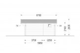 Gartenhaus aus Holz NINA S (Isoliert, 44+44 mm), 6x6 m, 36 m² specification 4