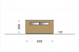Holzgarage mit Flachdach SILVIA F (34 mm + Holzverschalung), 3.2x5.2 m, 16.6 m² specification 3
