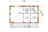 Fertighaus aus Holz CARLA PV (Isoliert, KfW55), 66 m² specification 1