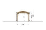Carport aus Holz CLASSIC, 3x6 m, 18 m² specification 2
