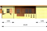 Blockhaus mit Flachdach UZES (120 mm), 70 m² specification 4