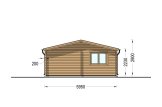 Doppelcarport aus Holz 5.5x6 m mit Schuppen (44 mm), 2x6 m specification 5