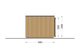 Gartenhaus aus Holz LAYLA (Isoliert, 34 mm + Holzverschalung), 6x3 m, 15 m² specification 5