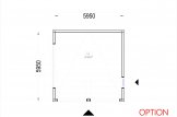Doppelgarage aus Holz mit Flachdach SILVIA DUO F (34 mm + Holzverschalung), 6x6 m, 36 m² specification 7