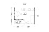 Gartenhaus aus Holz OSLO (34 mm), 5x4 m, 20 m² specification 1