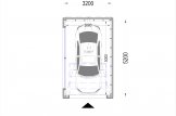 Holzgarage mit Flachdach STELA F (Elementbauweise), 3.2x5.2 m, 16.6 m² specification 1