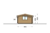 Carport aus Holz 4x5 m mit Schuppen (44 mm), 4x2.5 m specification 3