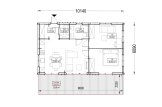 Blockbohlenhaus SELENE (44 mm + Holzverschalung), 54 m² specification 1