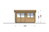 Gartenhaus aus Holz mit Flachdach LILLE (44 mm), 4x3 m, 12 m² specification 2