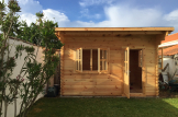 Gartenhaus DREUX (44 mm) 4x3 m, 12 m² mit Flachdach customer 1