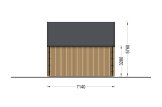 Blockbohlenhaus ALINA (Isoliert, 34 mm + Holzverschalung), 46 m² specification 4