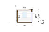 Gartenbüro PREMIUM (Isoliert, 34 mm + Holzverschalung), 6x3 m, 18 m² specification 6