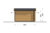 Gartenhaus aus Holz mit Flachdach DREUX (34 mm), 4x3 m, 12 m² specification 4