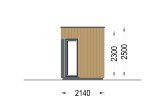 Gartenbüro PREMIUM (34 mm + Holzverschalung), 2x2 m, 4 m² specification 3