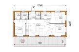 Blockbohlenhaus NICOLE S (Isoliert, 66 mm + Holzverschalung), 66 m² specification 1