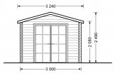Gartenhaus aus Holz STRONGHOLD (44 mm), 3x6 m, 18 m² specification 3