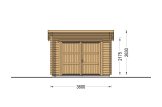 Holzgarage mit Flachdach MODERN (44 mm), 3.6x5.4 m, 20 m² specification 2