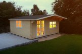 Gartenhaus aus Holz WISSOUS (Isoliert, 44+44 mm), 5x5 m, 25 m²