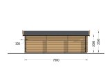 Carport aus Holz 4x5 m mit Schuppen (44 mm), 4x2.5 m specification 4