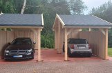 Carport aus Holz mit L-förmiger Wand LUNA, 3.2x6 m customer 1