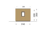 Gartenbüro PREMIUM (34 mm + Holzverschalung), 5x3 m, 15 m² specification 5