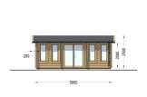 Gartenhaus aus Holz DEVON (34 mm), 6x4 m, 24 m² specification 2