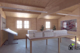 Doppelgarage aus Holz MODERN (44 mm) 6x6 m, 36 m² mit Flachdach customer 1