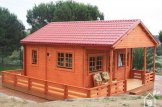 Isoliertes Blockbohlenhaus ANGERS 36 m² mit 14 m² Schlafboden customer 1