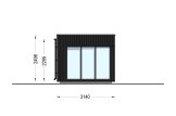 Gartenhaus aus Holz AMARA (34 mm + Verschalung), 5x3 m, 13 m² specification 3