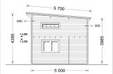B-Ware: Blockbohlenhaus mit Flachdach und Schlafboden AVIGNON S (44 mm), 20 m² + 16 m² specification 6