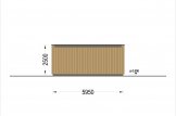 Holzgarage mit Flachdach SILVIA F (34 mm + Holzverschalung), 6x6 m, 36 m² specification 5