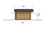 Gartenhaus aus Holz LILLE (34 mm), 5x4 m, 18 m² specification 3
