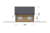 Blockbohlenhaus KARINA (Isoliert, 34 mm + Holzverschalung), 46 m² specification 6