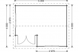 Gartenhaus aus Holz OSLO (34 mm), 5x4 m, 20 m² specification 1