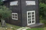 Blockbohlenhaus mit Flachdach und Schlafboden AVIGNON F (44 mm), 20 m² + 16 m² customer 2