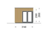 Gartenbüro PREMIUM L (34 mm + Holzverschalung), 3x3 m, 9 m² specification 3