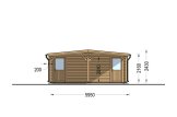 Carport aus Holz 3x6 m mit Schuppen (44 mm), 2x6 m specification 3