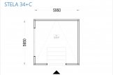 Holzgarage mit Flachdach SILVIA F (34 mm + Holzverschalung), 6x6 m, 36 m² specification 1