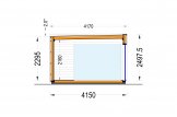 Gartenbüro PREMIUM (Extra Isoliert, 34 mm + Holzverschalung), 5x4 m, 20 m² specification 6
