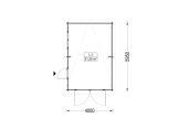 Holzgarage mit Flachdach MODERN (34 mm), 4x6 m, 21 m² specification 1