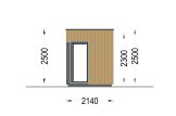 Gartenbüro PREMIUM (34 mm + Holzverschalung), 3x2 m, 6 m² specification 3