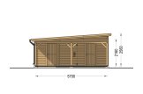 Carport aus Holz für 2 Autos mit Schuppen MODERN DUO, 5.95x7.5 m specification 5