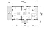 Blockbohlenhaus mit Terrasse DONNA S (44+44 mm), 63 m² + 11.5 m² specification 1