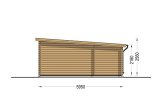 Carport aus Holz für 1 Auto mit Schuppen MODERN, 5.95x5 m specification 3